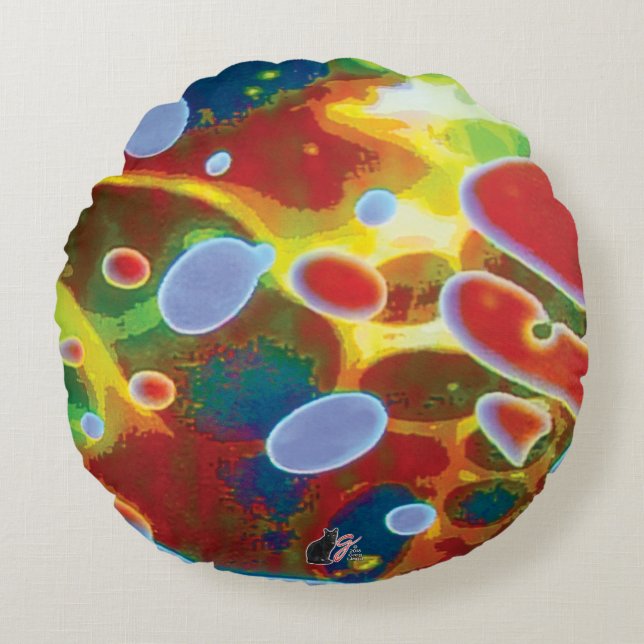 Coussins Ronds Des ondulations confortables (Devant)