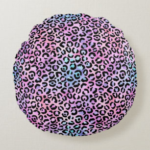 Coussins Ronds Design de la série Leopard Iridescente 4