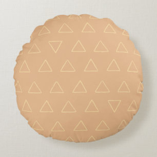 Coussins Ronds Design de motif triangles minimaliste