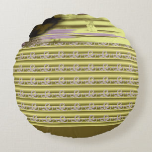 Coussins Ronds design d'un vase avec des fleurs dedans