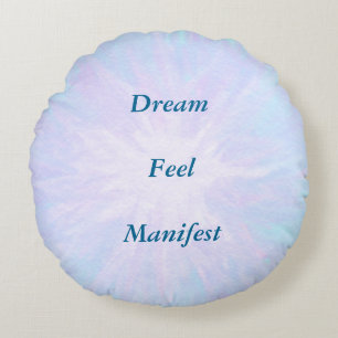 Coussins Ronds Design inspirant bleu clair