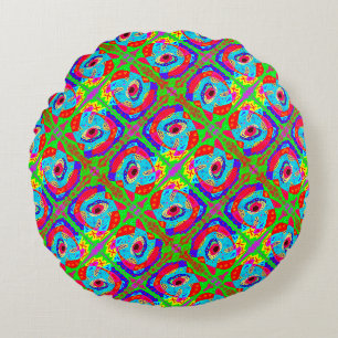 Coussins Ronds Design inspiré par l'art tribal