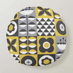 Coussins Ronds Design motif fluide et fluide. Style scandinave