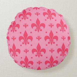 Coussins Ronds Design Motif rose Fleur de lis