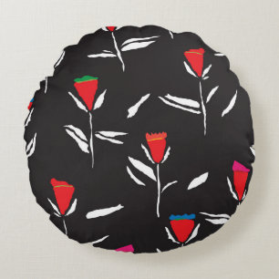 Coussins Ronds Design motif sans couture avec un joli chou stylis