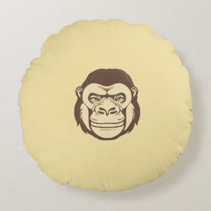 Coussins Ronds Dessin de dessin de Gorilla