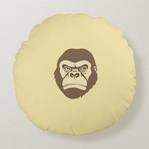 Coussins Ronds Dessin de dessin de Gorilla