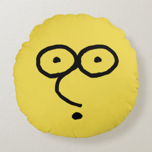 Coussins Ronds Dessin drôle de visage
