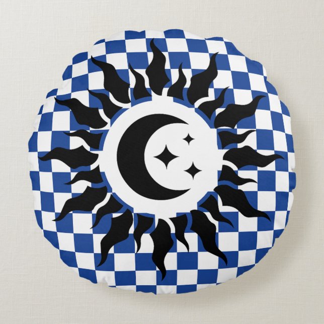 Coussins Ronds dessin géométrique ItalianFreaks (Devant)