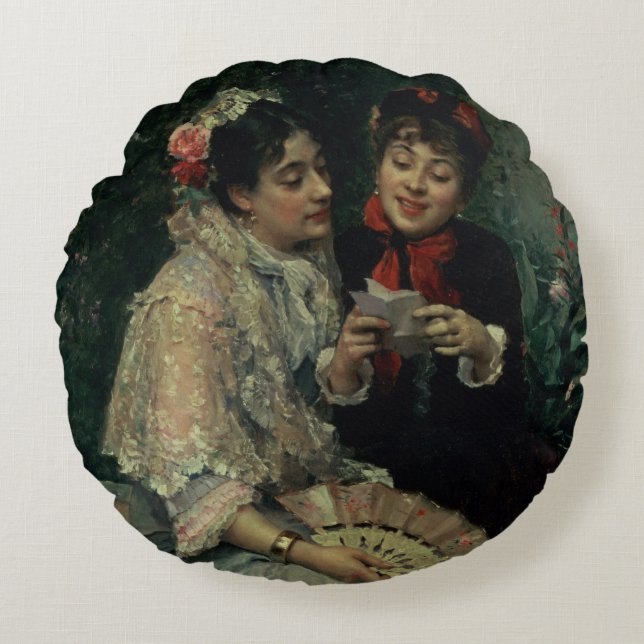 Coussins Ronds Deux femmes espagnoles (Devant)