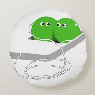Coussins Ronds Deux petits pois dans une cosse