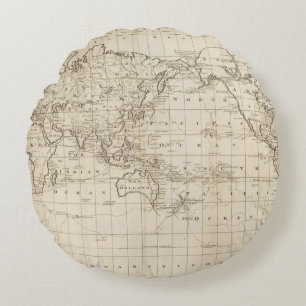 Coussins Ronds Diagramme du monde