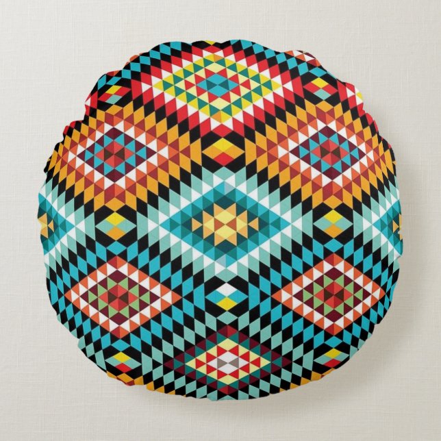 Coussins Ronds Diamants colorés (Devant)