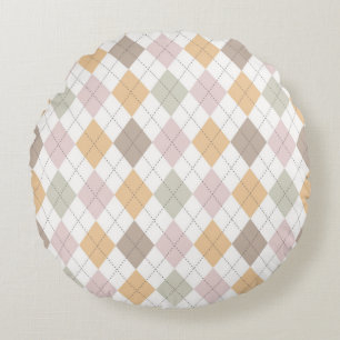 Coussins Ronds Diamants d'automne Pastel