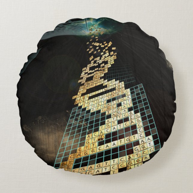 Coussins Ronds Dieu ne joue pas les matrices 2014 (Devant)