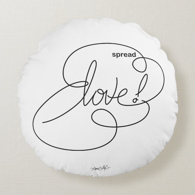 Coussins Ronds diffusion de l'AMOUR - Nuage gras (Devant)