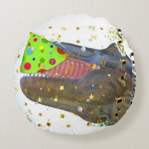 Coussins Ronds Dinosaure T-Rex Party Animal
