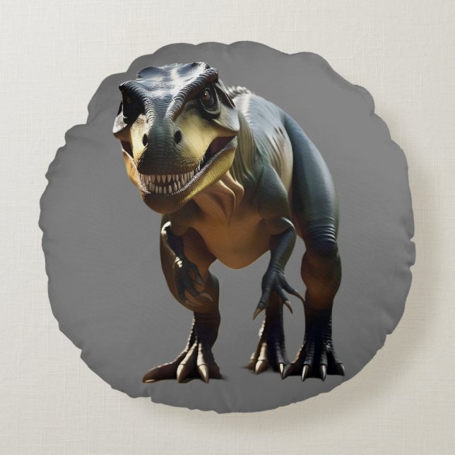 Coussins Ronds Dinosaure T-Rex, Scary, (Devant)