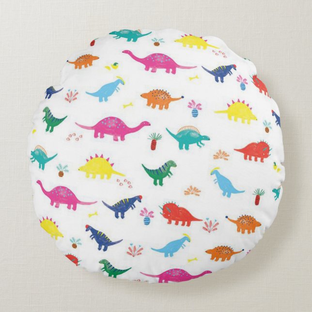 Coussins Ronds Dinosaures (Devant)