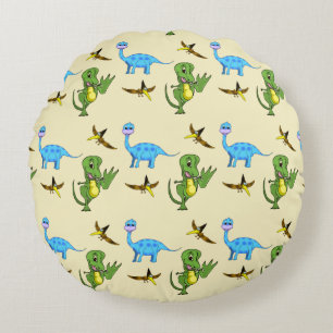 Coussins Ronds Dinosaures Oreiller à lancer rond