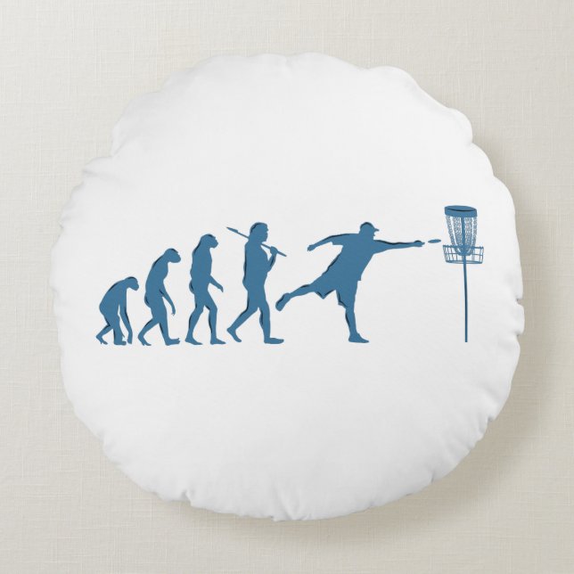 Coussins Ronds Disk Golf Evolution - Un cadeau amusant pour Disk  (Devant)