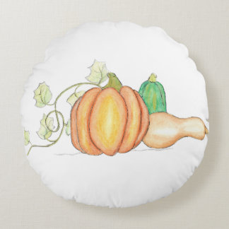 Coussins Ronds Disposition vibrante de courges d'automne