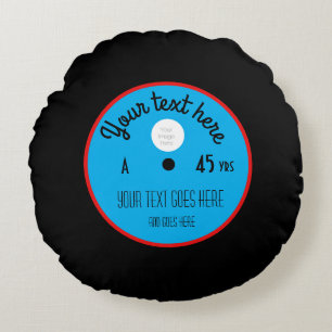 Coussins Ronds Disque vinyle analogique personnalisé – Personnali
