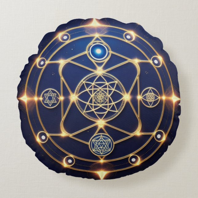 Coussins Ronds Divine Radiance – 5: Illuminated Universal Energy (Devant)