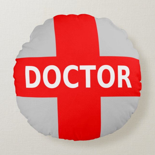 Coussins Ronds Docteur Logo (Devant)