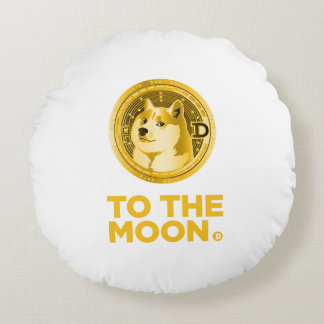 Coussins Ronds Dogecoin te the moon