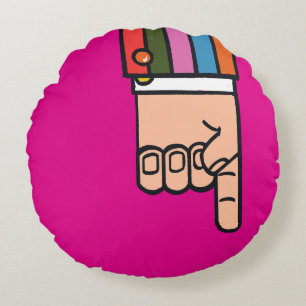 Coussins Ronds Doigt Pointeur Coloré