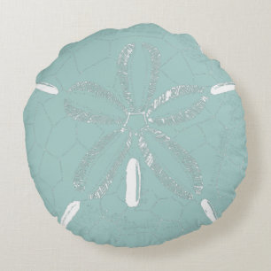 Coussins Ronds Dollar Turquoise Du Sable De Plage
