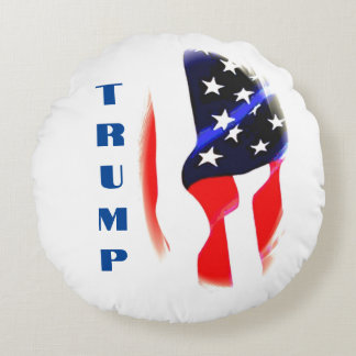 Coussins Ronds Donald Trump American Flag Pop Art