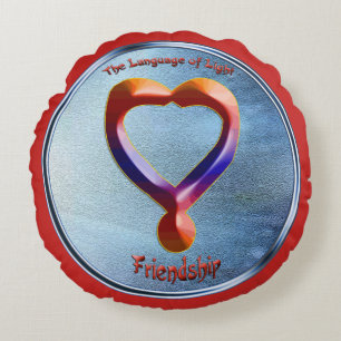 Coussins Ronds Doodling sur le symbole de l'amitié