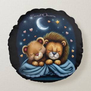 Coussins Ronds Doux Rêves Mignon Design Lion