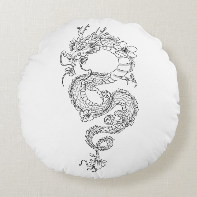 Coussins Ronds Dragon (Devant)