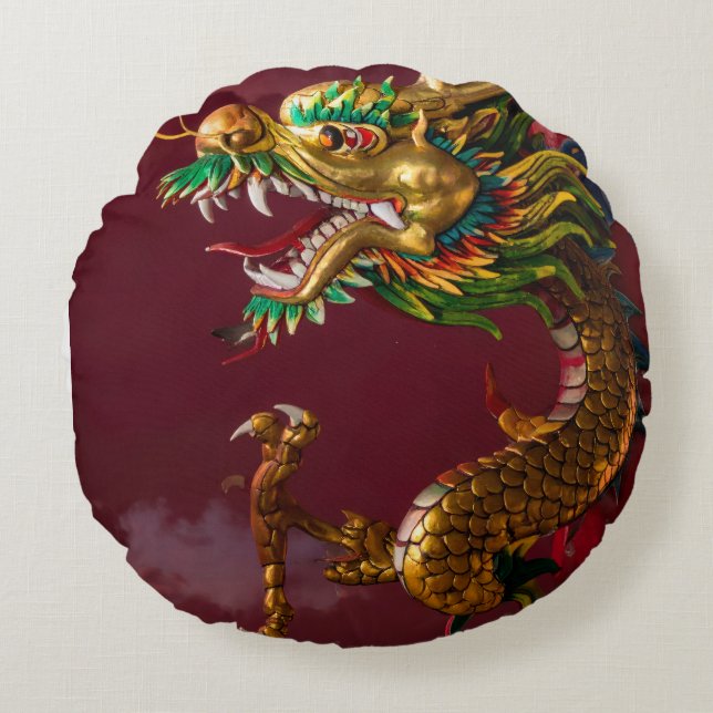 Coussins Ronds dragon chinois (Devant)