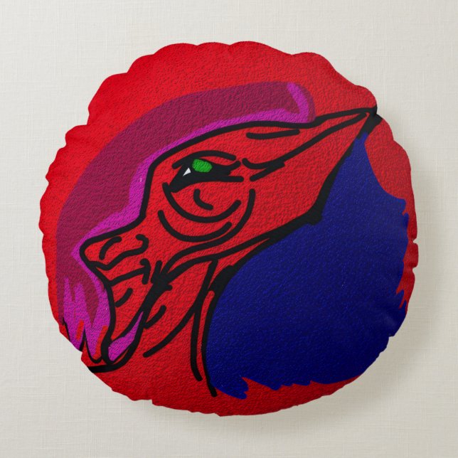 Coussins Ronds Dragon Fashionista (Devant)