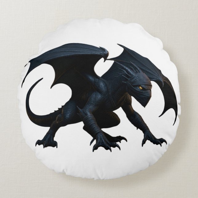 Coussins Ronds Dragon Ninja (Devant)
