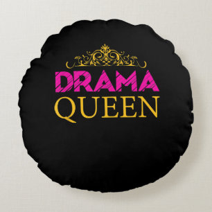 Coussins Ronds Drama Queen Crown Actrice intérimaire Broadway