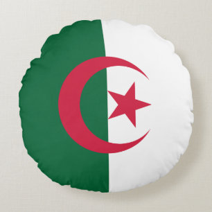 Coussins Ronds Drapeau Algérie