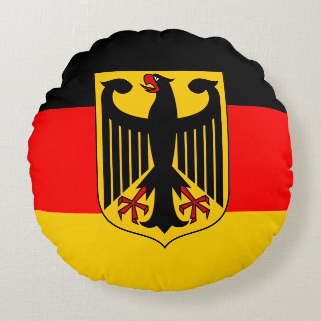 Coussins Ronds Drapeau Allemagne (Devant)