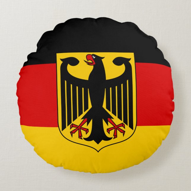 Coussins Ronds Drapeau allemand & Voyage en Allemagne, vacances / (Devant)