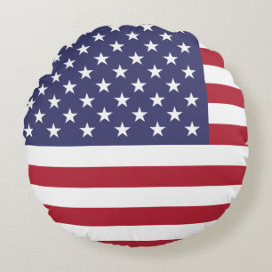 Coussins Ronds Drapeau américain