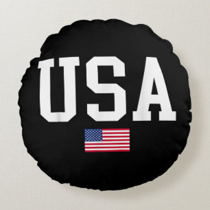 Coussins Ronds Drapeau américain patriotique USA pour hommes femm