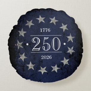 Coussins Ronds Drapeau américain personnalisable 250 ans recto-ve