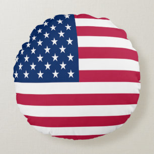 Coussins Ronds Drapeau Amérique