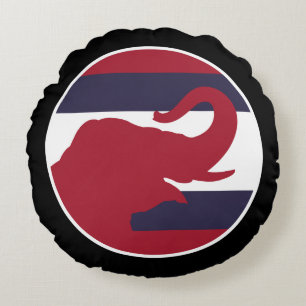 Coussins Ronds Drapeau animal national thaïlandais asiatique Thaï