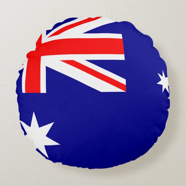Coussins Ronds Drapeau australien (Devant)