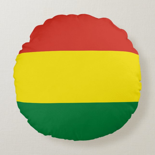 Coussins Ronds Drapeau bolivien (Devant)